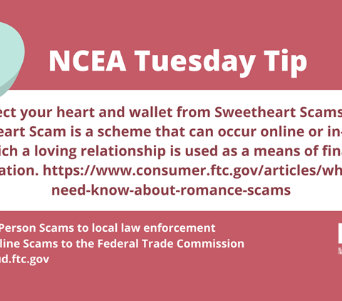 NCEA Tuesday Tip for Romance Scams