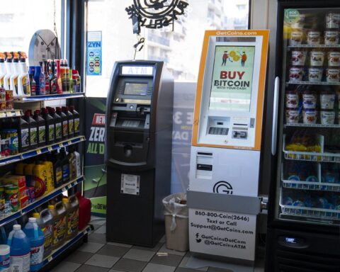 Bitcoin automated teller machine at a gas station in Washington DC